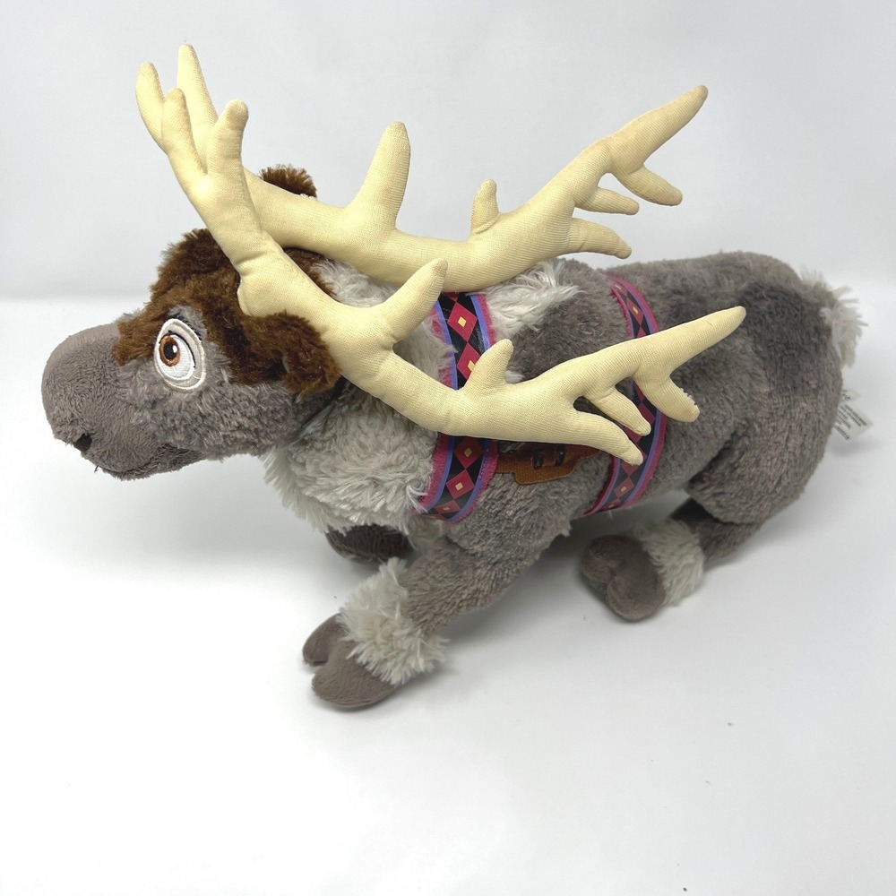 Disney Store Exclusive 16" FROZEN Reindeer Sven Plush Stuffed Animal, Poseable
